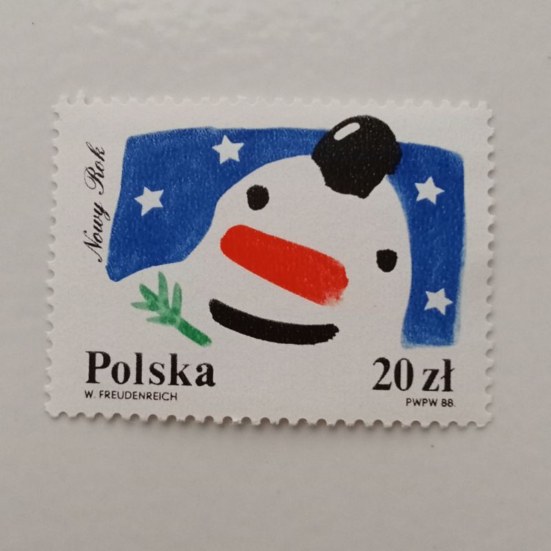 

Perangko Polandia 20 Zl New Year 1989 Mint - Prangko Poland
