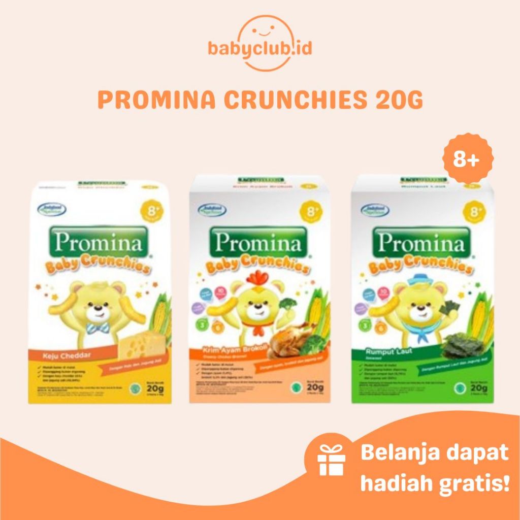 

Navi_Lezatoz Promina Baby Crunchies 20 Gram Snack Mpasi Bayi 8 Bulan Keju Cheddar Ayam Brokoli