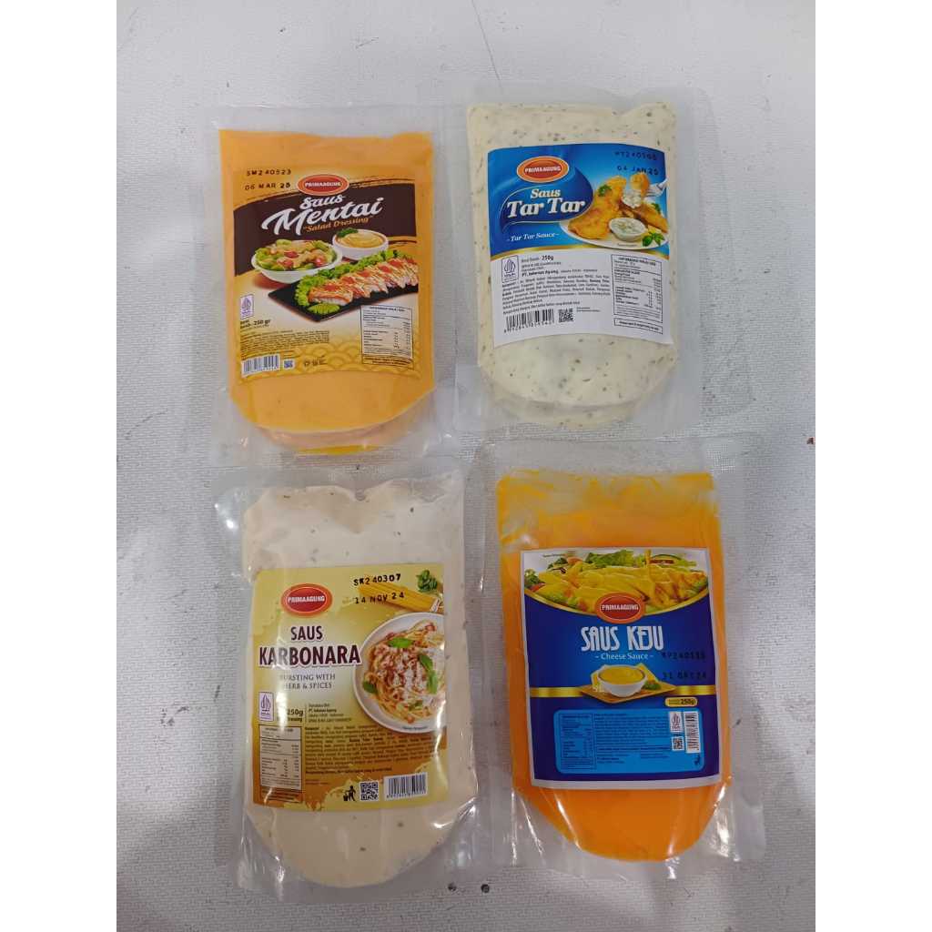 

Prima Agung Saus 250g (Saus Keju - Tartar - Karbonara - Mentai)