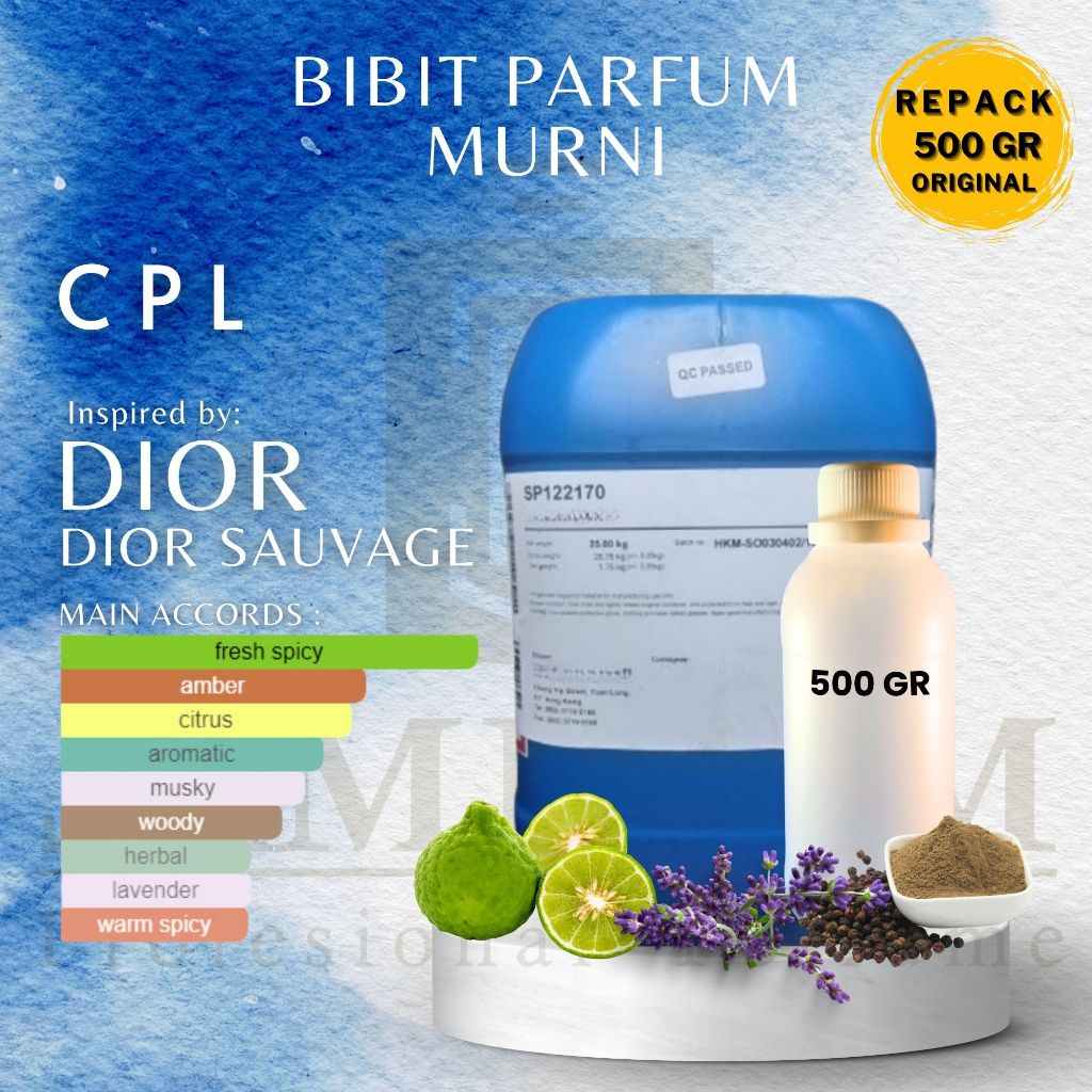 BIBIT PARFUM MURNI CPL inspired Dior Sauvage 500 GRAM REPACK