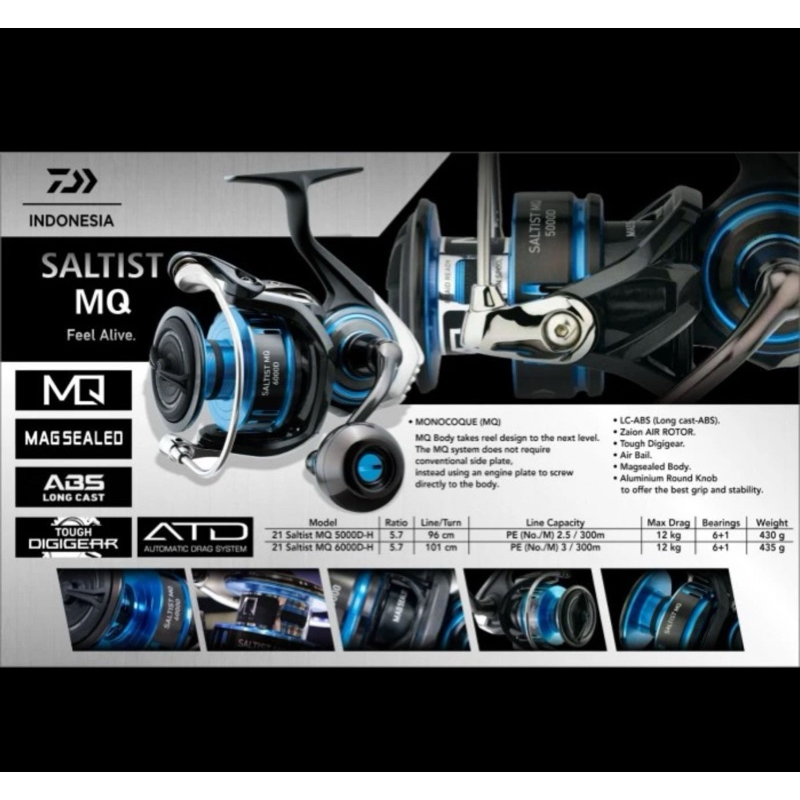Reel Daiwa Terbaru Saltist MQ ( Garansi Resmi 1 Tahun )