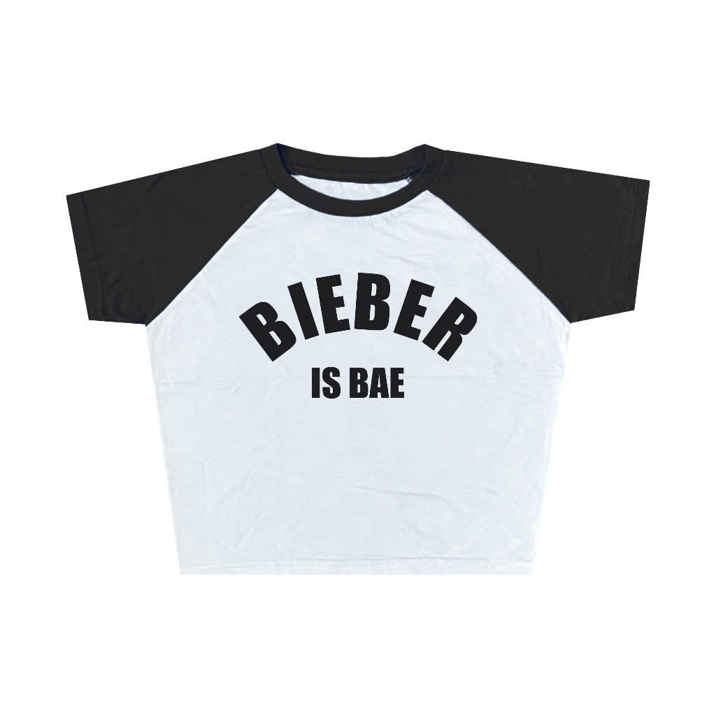Crop top bieber is bae baby tee crop y2k