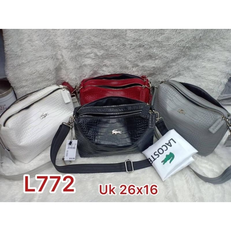 tas sling lacoste croco 2 ruang