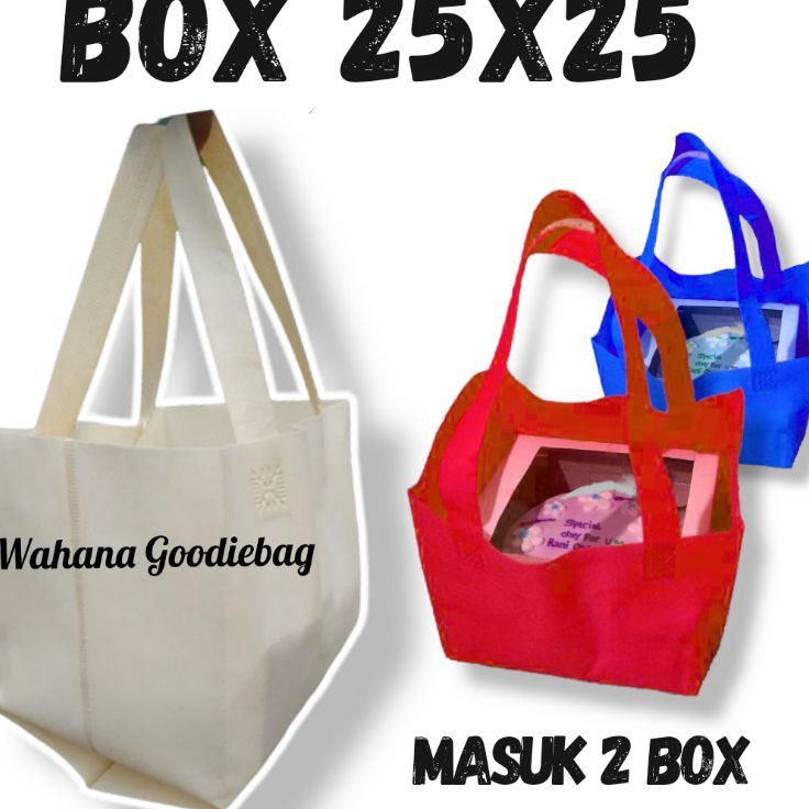 

Sale Tas Spundbond Lipat Samping Bok Hajatan Kotak Nasi 25x25 1LSN 12PCS