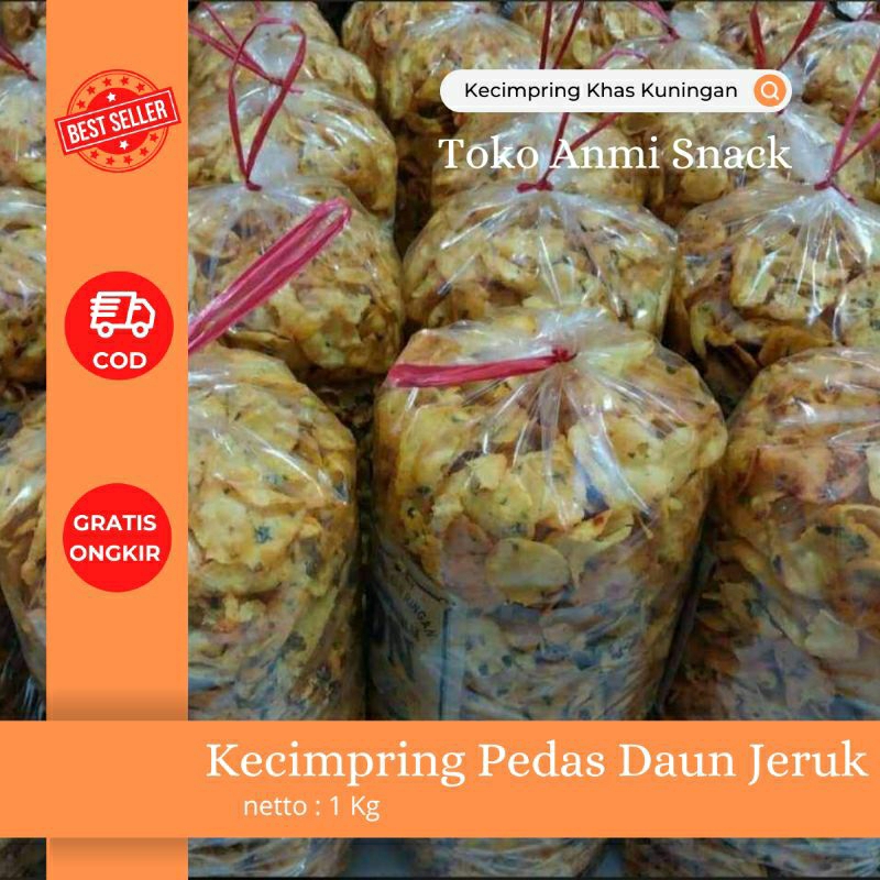 

Kecimpring / Comring / Gemblong Pedas Daun Jeruk Khas Kuningan 1 KG