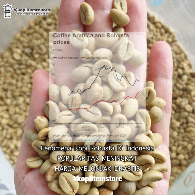 NEW PRODUCT KOPI DECAF 250 GRAM DECAF ROBUSTA COFFEE LOW CAFFEIN