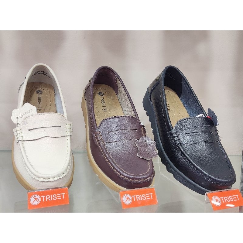 sepatu triset bahan kulit asli