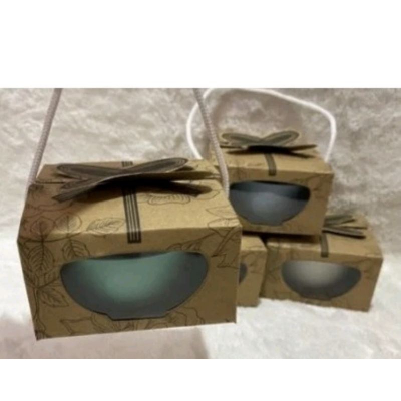 Sovenir mangkok warna soft Lusinan|Mangkok Mini Warna Warni Kemasan Box