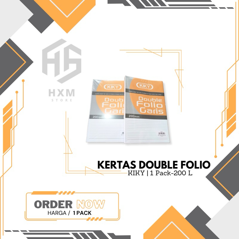 

Kertas Double Folio KIKY Isi 200 Lembar [1 Pack]