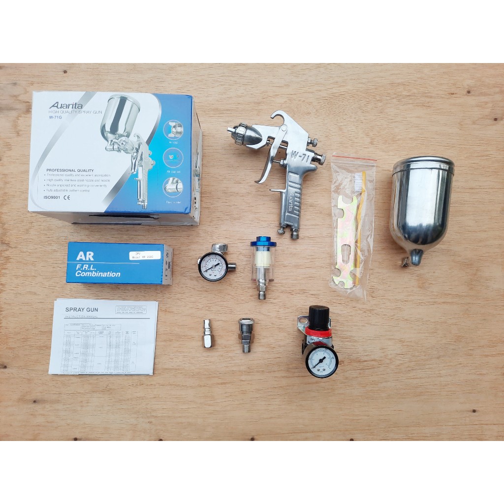 Spray Gun Auarita W-71G Auarita W71 Spray Gun W71G Nozzle 1.3 dan 1.5 mm