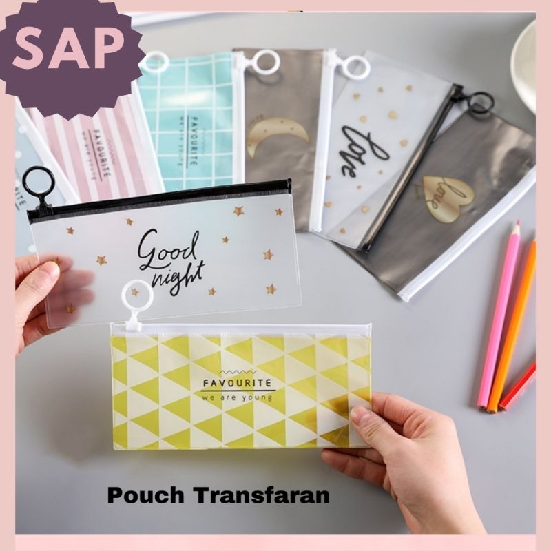 

ZIPPER TRANSPARAN RABBIT ziplok pouch transparan / pouch make up / tempat pensil {SAP•HOME}
