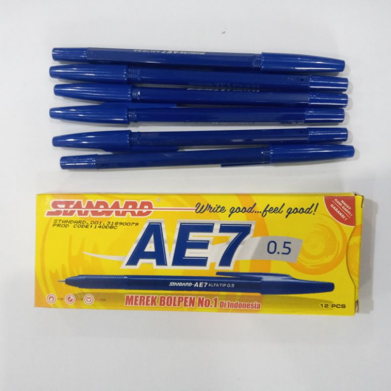 

Bolpen, bolpoin standar AE7 warna biru