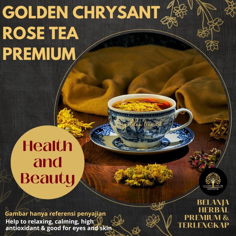 

Premium Golden Chrysant Rose Tea for Beauty Support Fresh Original