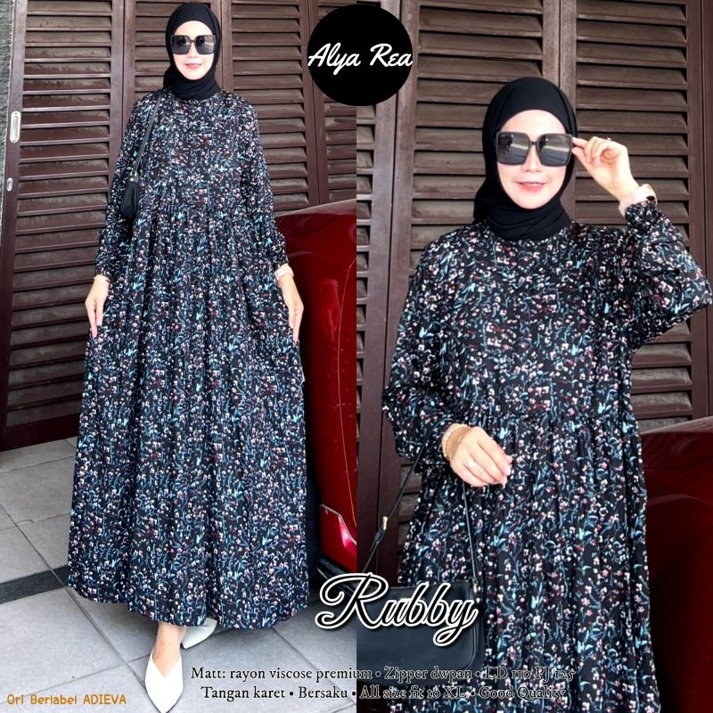 Rubby MIDI dress rayon motif by Adieva