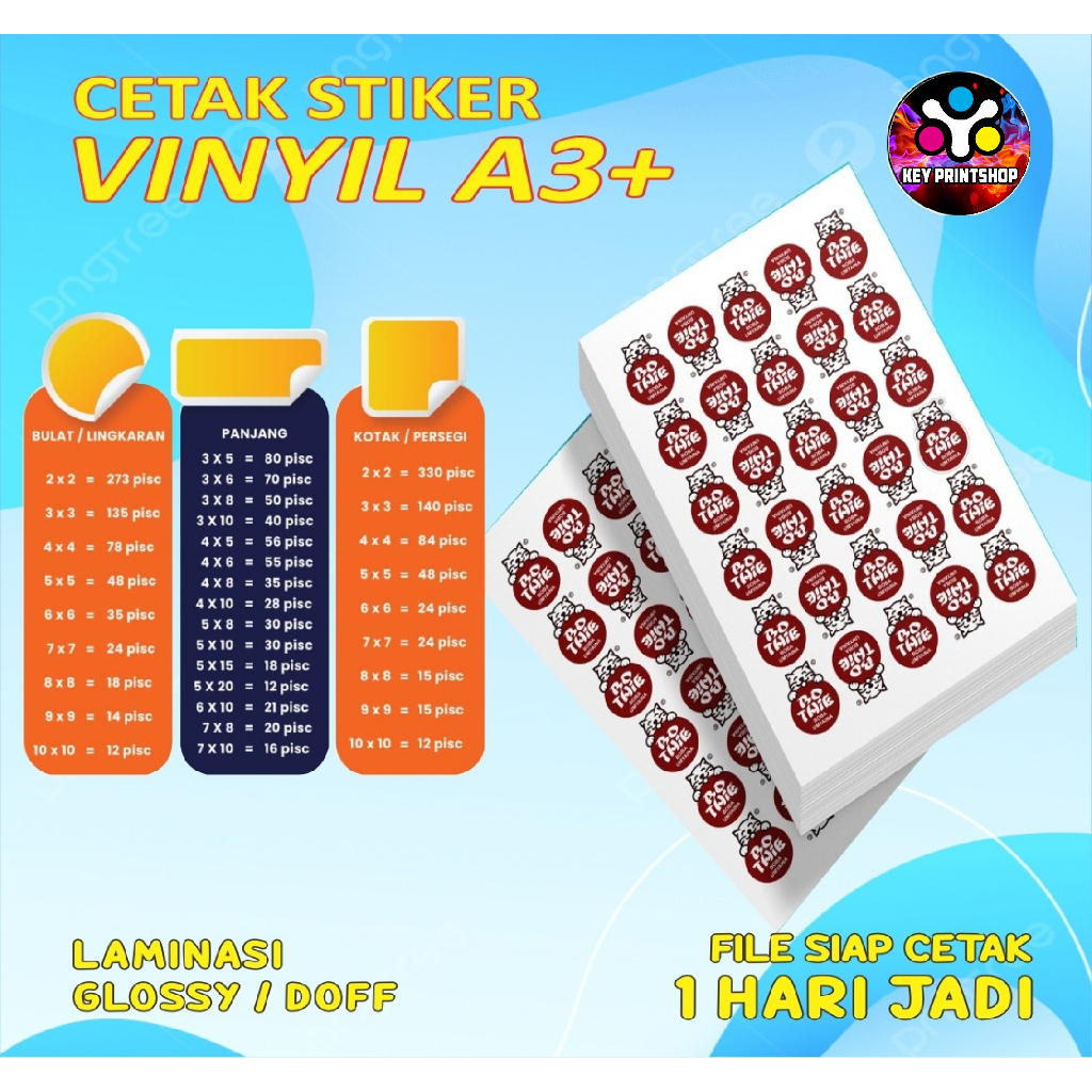 

Cetak Stiker Vinyl A3+ Printcut