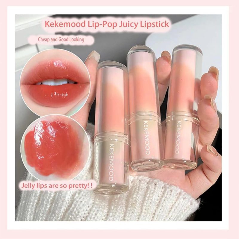 Keke mood Lipstik Watery Glossy | Kekemood lipstik mirror lip balm | Kekemood moisturizing Lipstik g