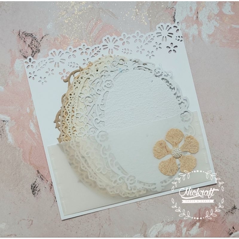 

10 pcs DIE CUT LABEL OVAL SIZE BESAR Kertas Daur Ulang Recycle Paper