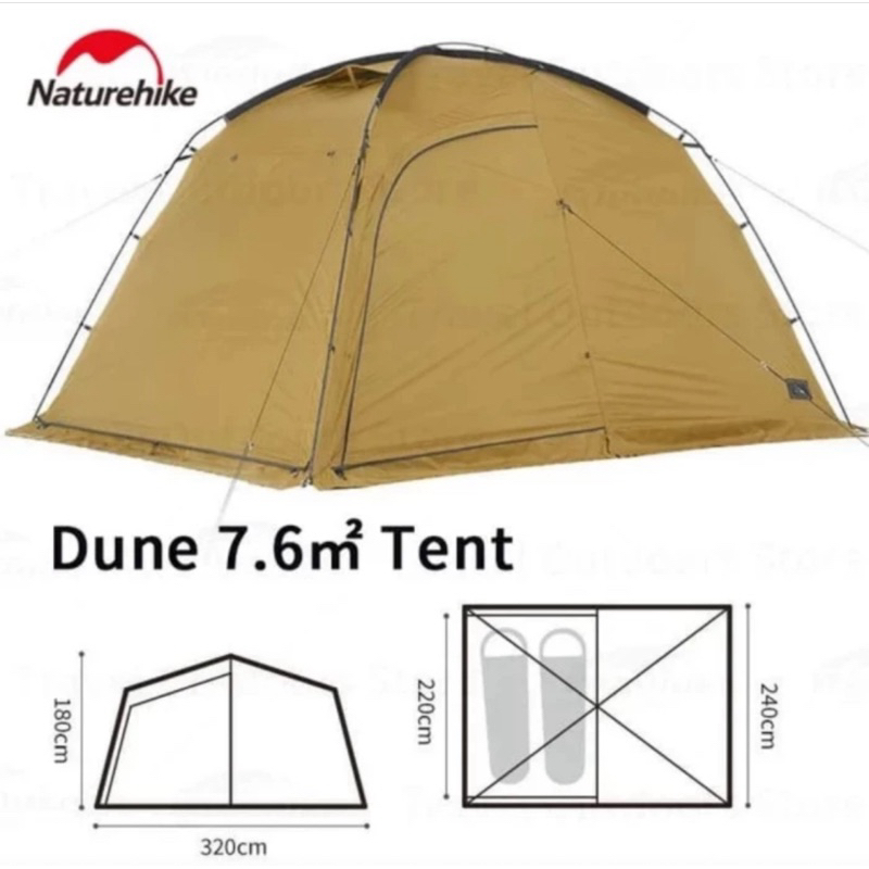 NATUREHIKE SAND DUNE 7.6 Tenda Camping Outdoor