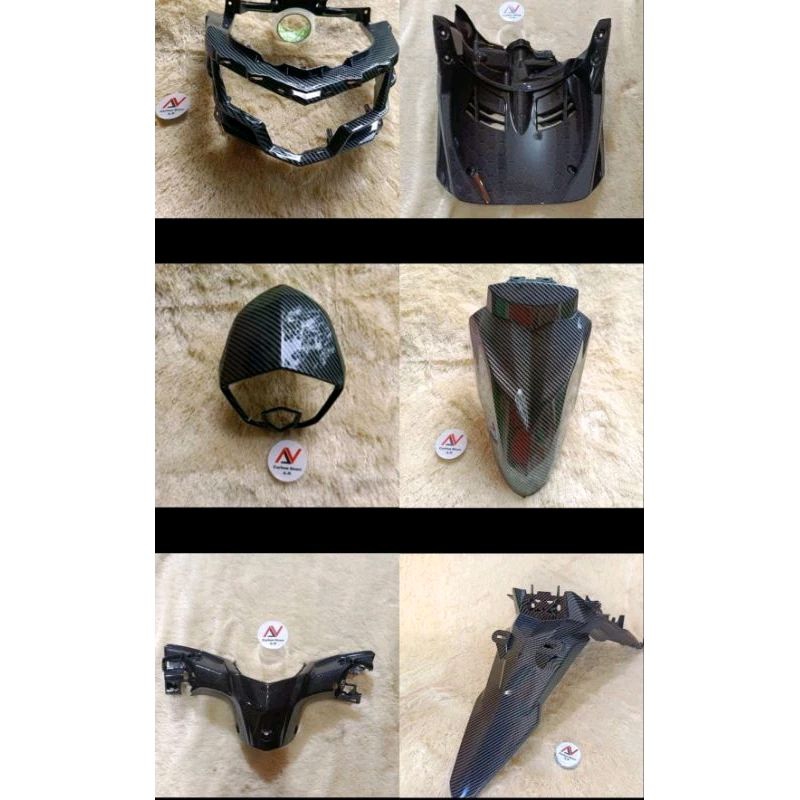 Full Body Kasar Mio Soul GT 125 Full Karbon Celup - Carbon WTP