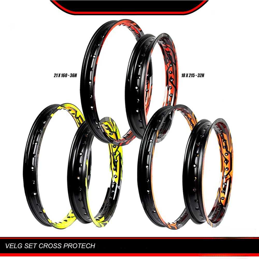 Velg PROTECH Trail Hole 32 dan Hole 36 / CRF 150 / KLX 150 BF / WR 155 / Rim PROTECH Trail 18/21 / r