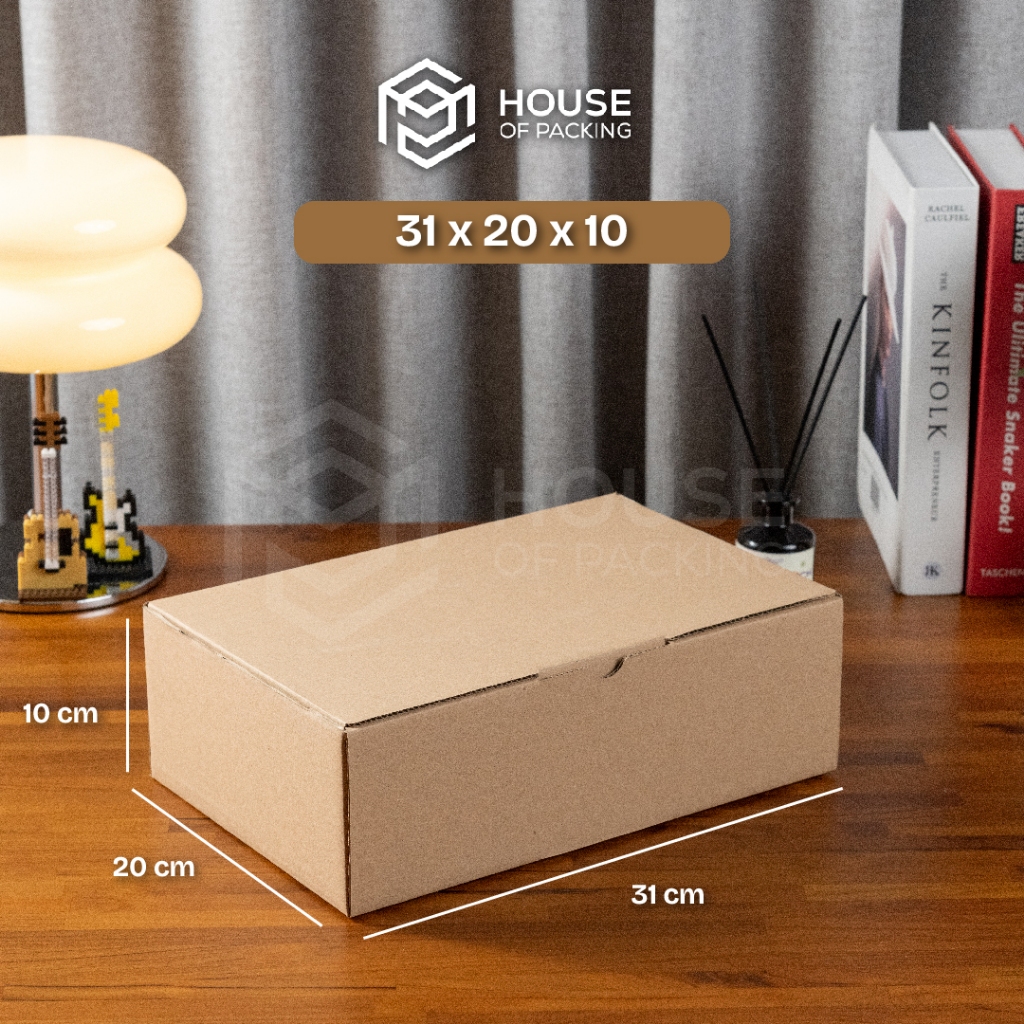 

Kardus Box Die Cut 31x20x10 CM Kotak Dus Packing Packaging Polos