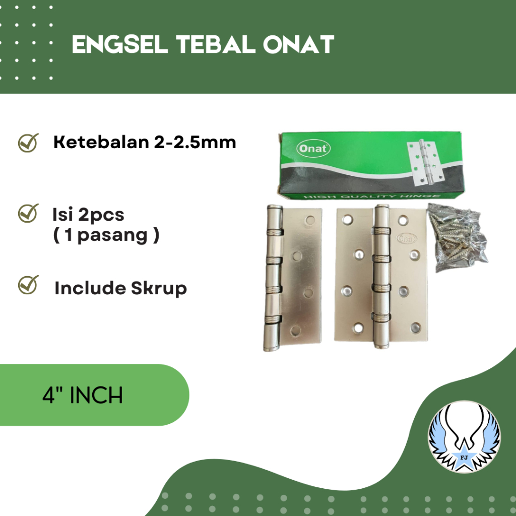 Onat Engsel Pintu Jendela Tebal 4" 4in 4 inch SN