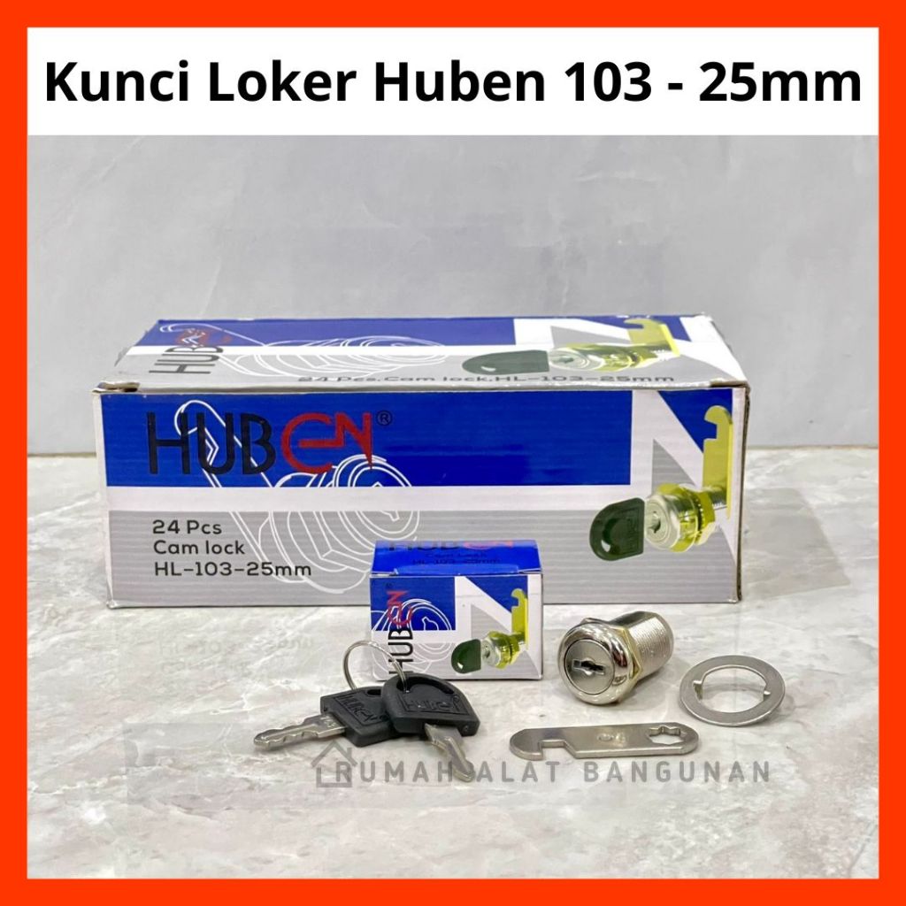 Kunci Loker Huben 103 -25mm Cam Lock Kunci Lemari Loker Kait
