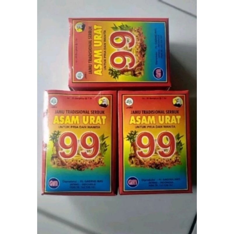 JAMU TRADISIONAL SERBUK ASAM URAT 99 ORIGINAL 100% mampu mengobati nyeri sendi, sakit pinggang, rheu