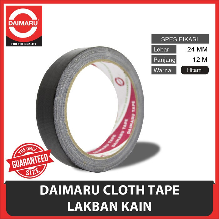 

LAKBAN JILID / KAIN HITAM DAIMARU 24 mm x 12 M