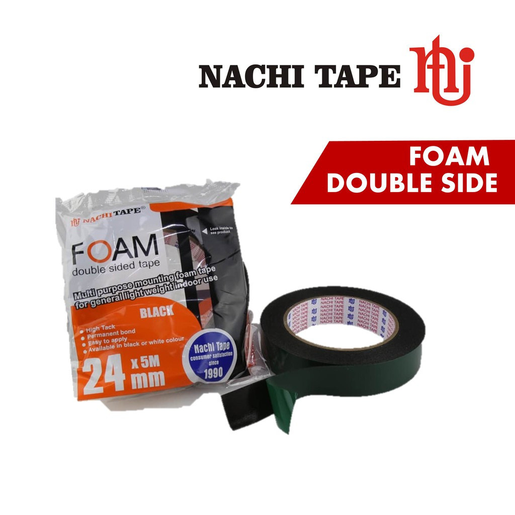 

ISOLASI / SELOTIP DOUBLE TAPE FOAM NACHI 24 mm X 5m