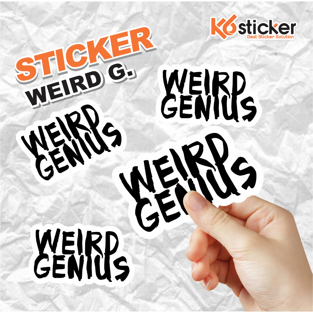 

Sticker Weird Genius !!! untuk Laptop, koper, case handphone Dll.