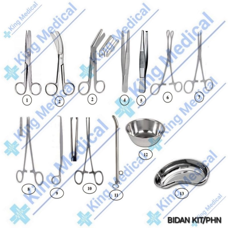Bidan Kit/PHN Set Premium Quality (+ Bak Instrument 509 Lokal)