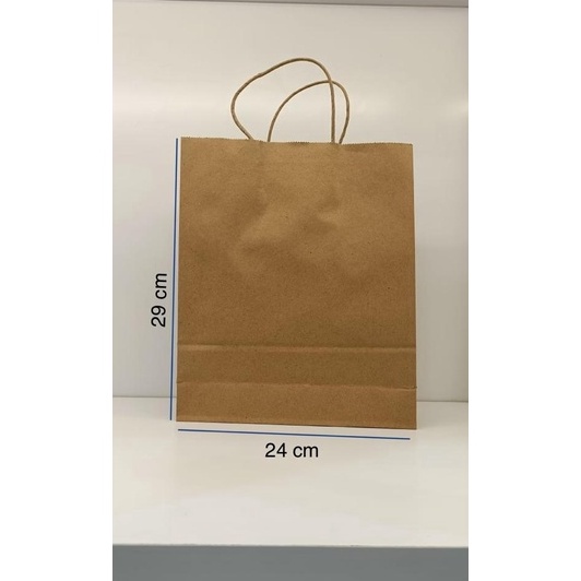 

PAPERBAG KRAFT Polos OKEY B 1pcs 24X8X29cm Coklat TALI