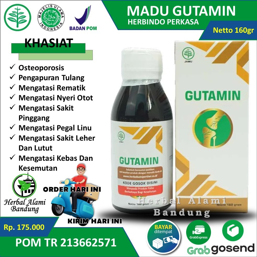 Madu Gutamin Herbal Ori Persendian Obat Asam Urat Kebas Kesemutan Nyeri Sendi