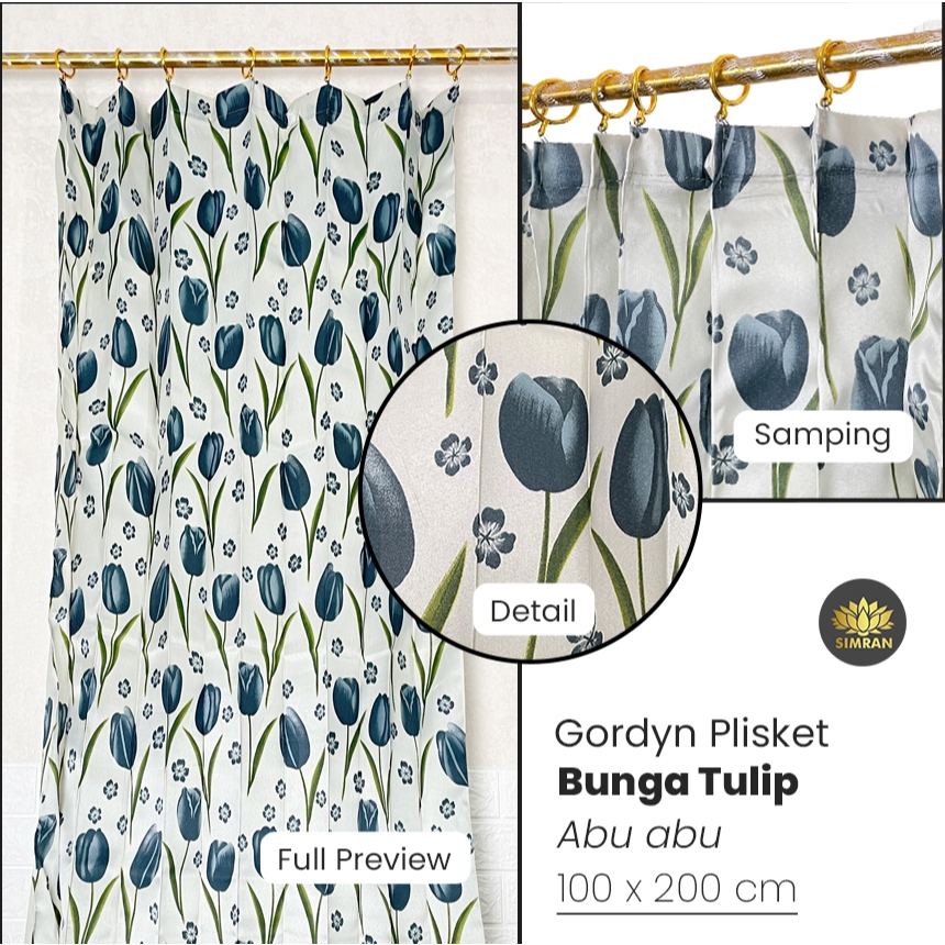 GORDEN PLISKET PINTU HORDEN JADUL GORDYN ANTIK POLOS TERMURAH BUNGA SATIN