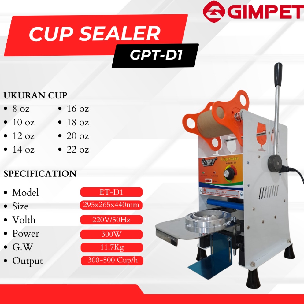 KODE X75D Mesin Cup Sealer Mesin Press Gelas Plastik bisa Sealing Machine Alat penutup minuman Mesin