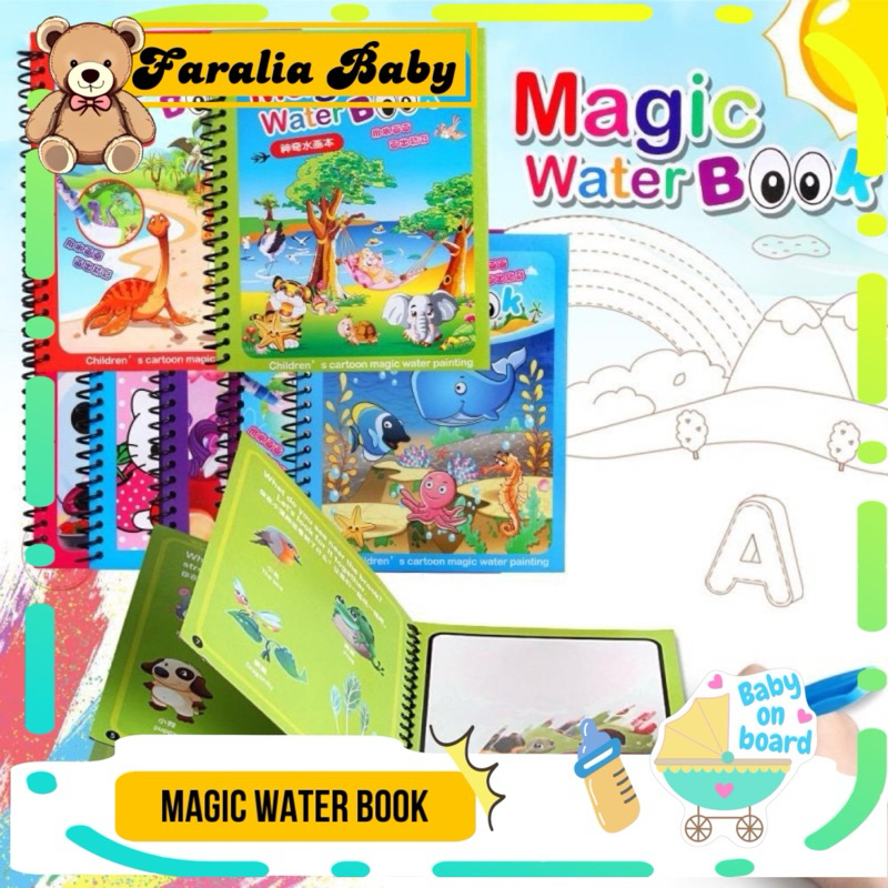 Magic Water Book Buku Ajaib Mewarnai Anak Melukis Mainan Edukasi Mencari Gambar Invisble Coloring