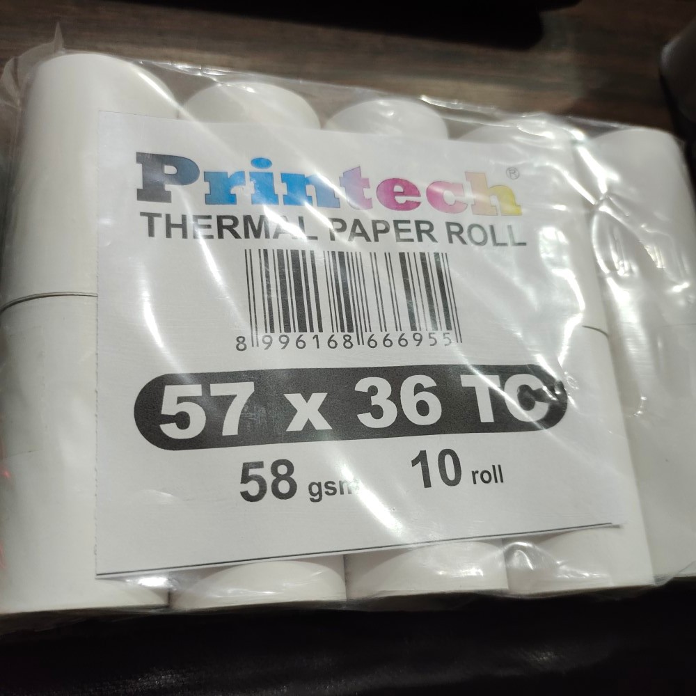 

Kertas Thermal Printer Kasir PRINTECH Ukuran Kecil per 10 rol, Thermal Paper Roll