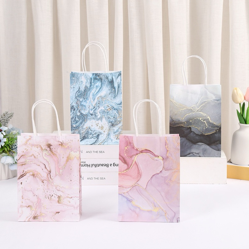 

Paper Bag.Tas Kado Motif Marmer/Granit. Simple Goodie Bag