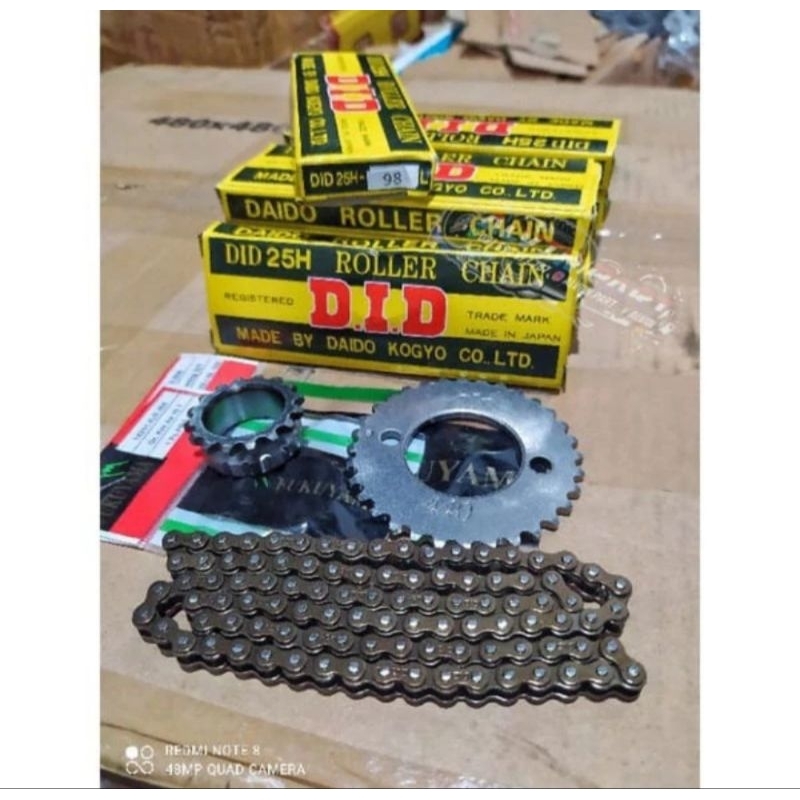 Rantai Rante Keteng Kamprat 25H 98L 98 L DID CB GL MAX GL PRO SERIES SERIS CDI SET TINGGAL PASANG
