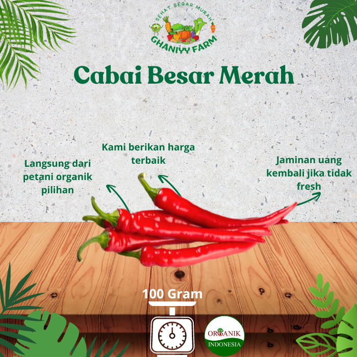 

Cabai Merah Besar Organik 100Gram
