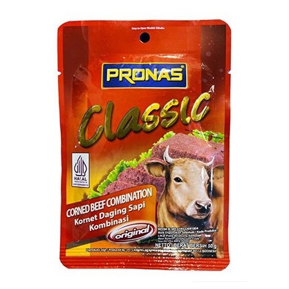 

PRONAS CLASSIC CORNED BEEF ORIGINAL KORNET DAGING SAPI 50g