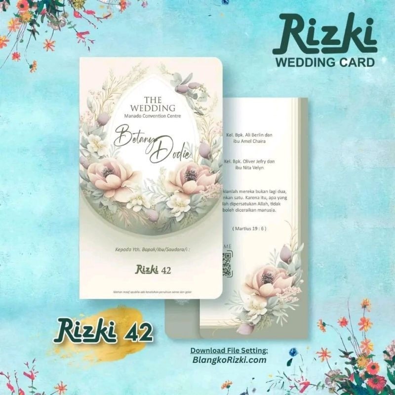 BLANGKO RIZKI 42 - BLANGKO UNDANGAN RIZKI - BLANGKO UNDANGAN KOSONGAN
