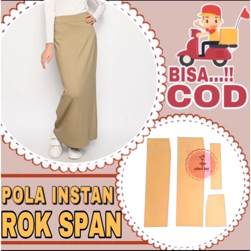 BISA COD✔️ Pola instan rok span simpel - pola dasar rok - pola jahit rok - pola jiplak rok span