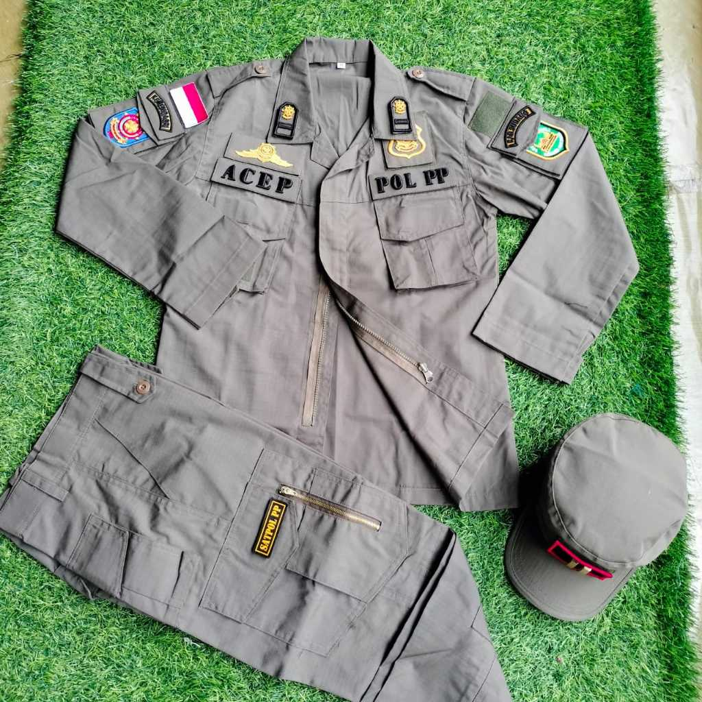 SERAGAM PDL POL PP LENGKAP LOGO