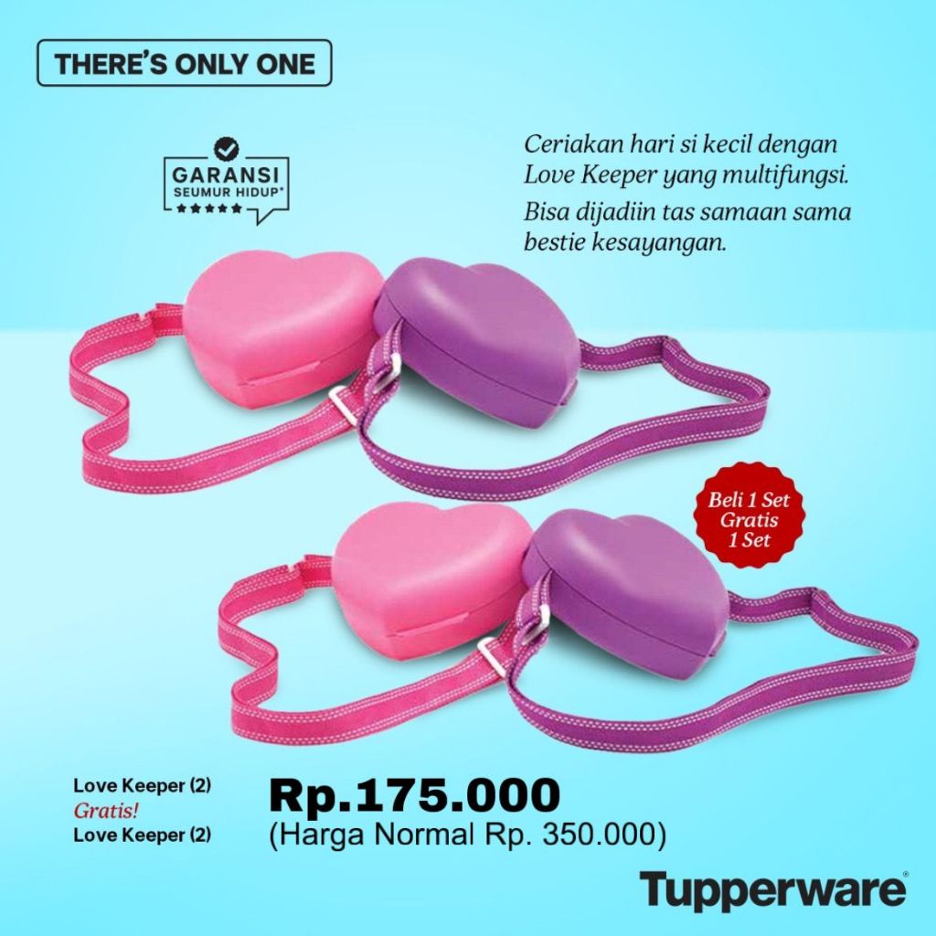 Love Keeper / Tas Wadah Tempat Snack & Peralatan Tupperware Original Termurah