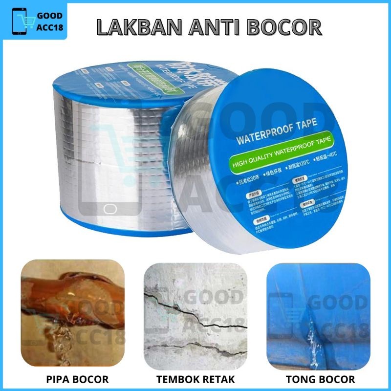 Lakban Anti Air Tahan Panas Anti Bocor Aluminium Foil Butyl Waterproof Tape Paste