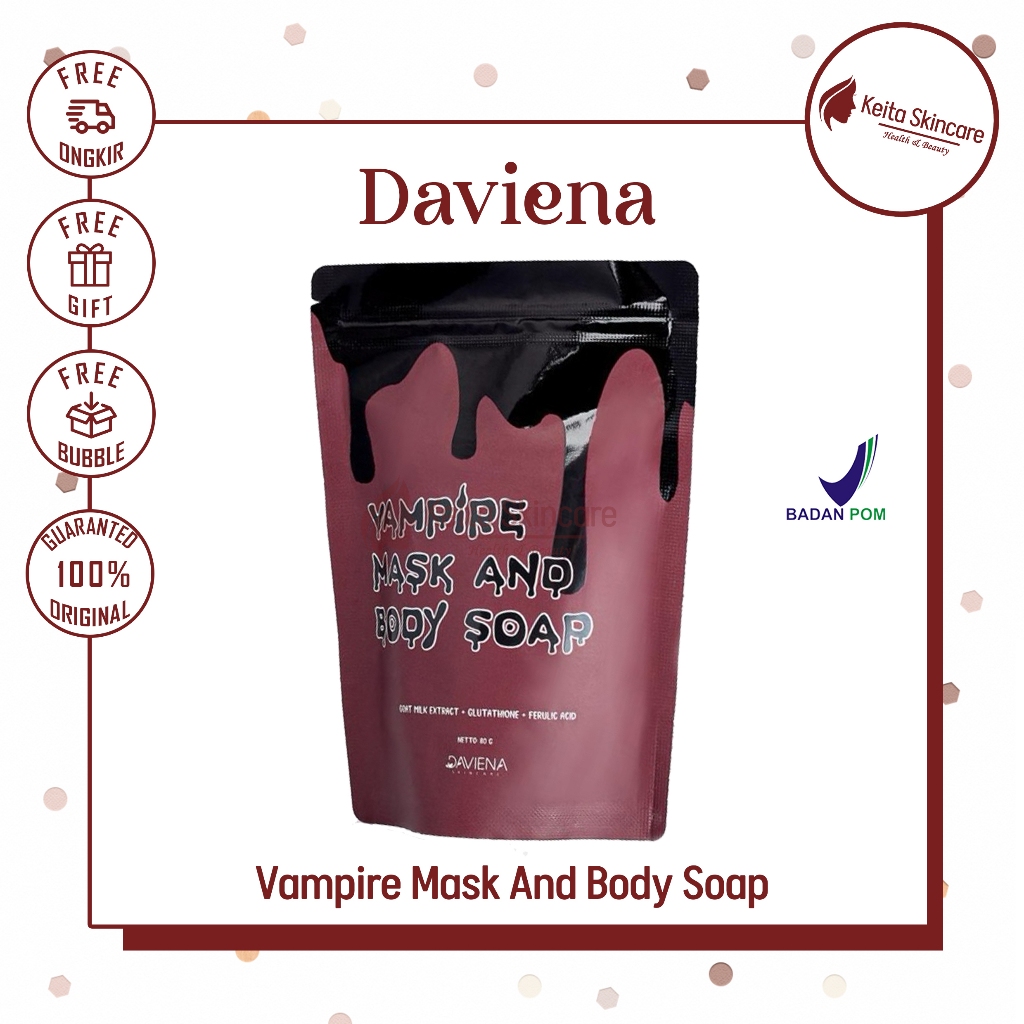 Daviena Skincare Body soap | Sabun Vampire | Vampire Mask & Body Soap Daviena Skincare