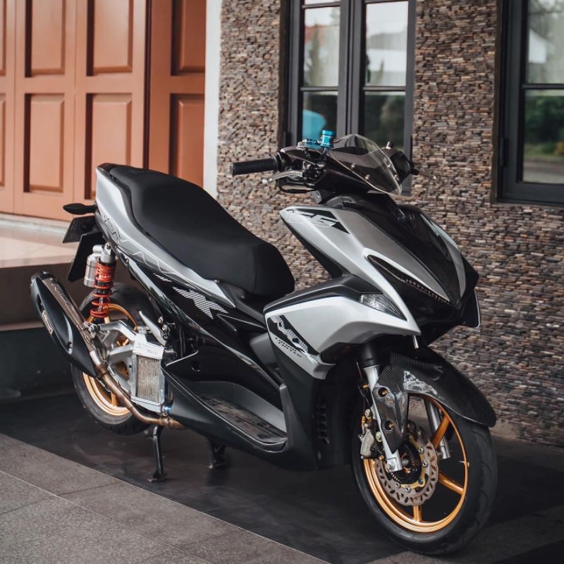 STRIPING STICKER AEROX NVX 155 MALAYSIA STYLE GREY NARDO TRANSPARAN KEREN