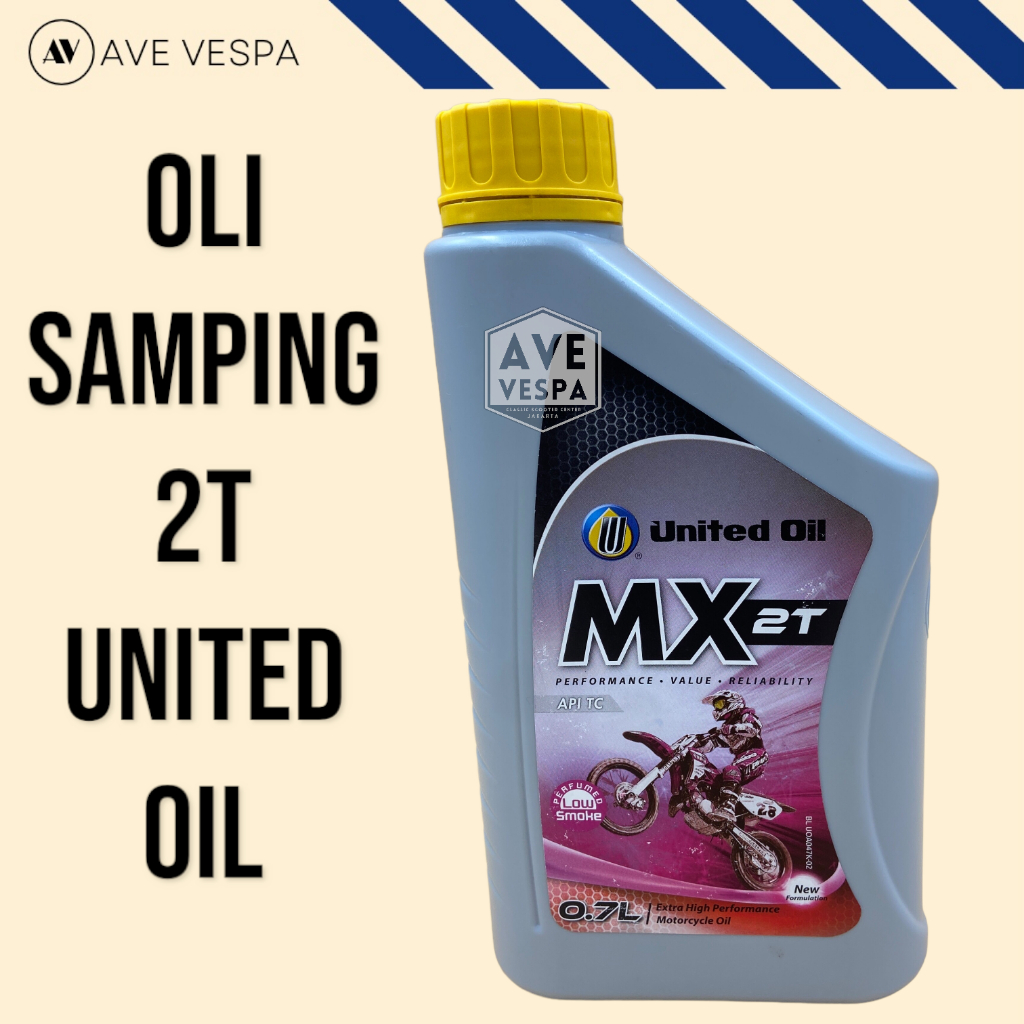 Oli Samping Vespa United Oil 2T 0,7L - Original, Wangi, Kerak Sedikit